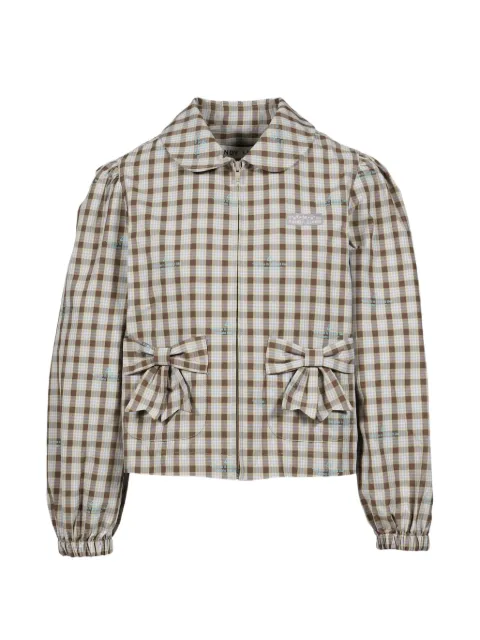 Sandy Liang Necco bow-detail jacket Brown H26O099F361