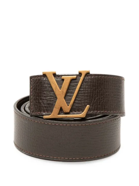 Louis Vuitton Pre-Owned 2009 Calfskin Initiales Reversible belt Brown 5PP726YUZICLMNTZ