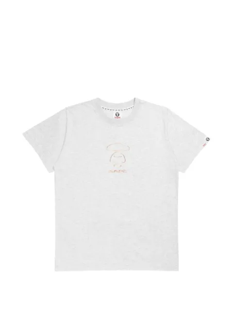AAPE BY *A BATHING APE® Moonface embellished T-shirt Grey AAPTEW1225XAJ