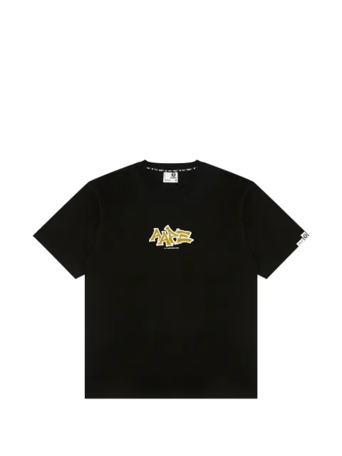 AAPE BY *A BATHING APE® logo-print short-sleeve T-shirt Black AAPTEM1553XXN