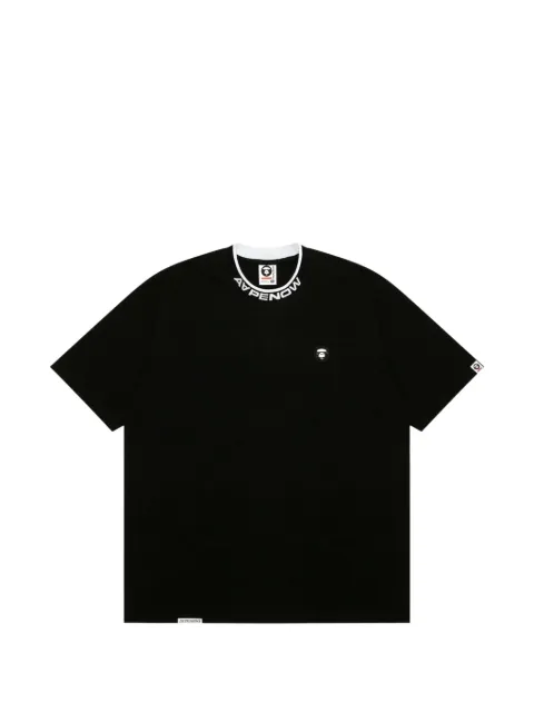 AAPE BY *A BATHING APE® Now Moonface logo-patch T-shirt Neutrals AAPTEM1604XXO