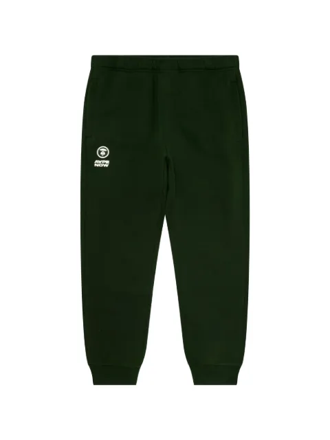 AAPE BY *A BATHING APE® Moonface logo track pants Green AAPPTMB626XXN