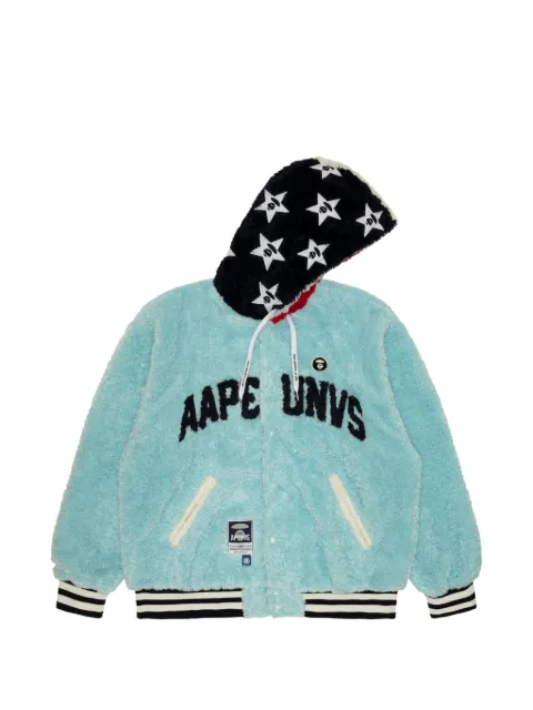 AAPE BY *A BATHING APE® Moonface hooded bomber jacket Blue AAPSWM3994XXL