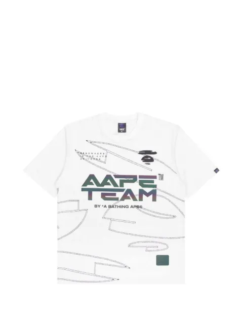AAPE BY *A BATHING APE® Moonface graphic-print T-shirt White AAPTEM0855XXI