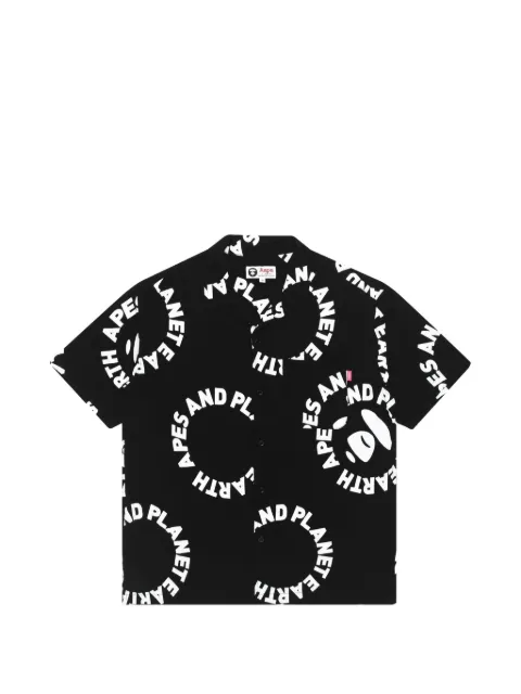 AAPE BY *A BATHING APE® logo-print short-sleeve shirt Black AAPSRW8377XXG