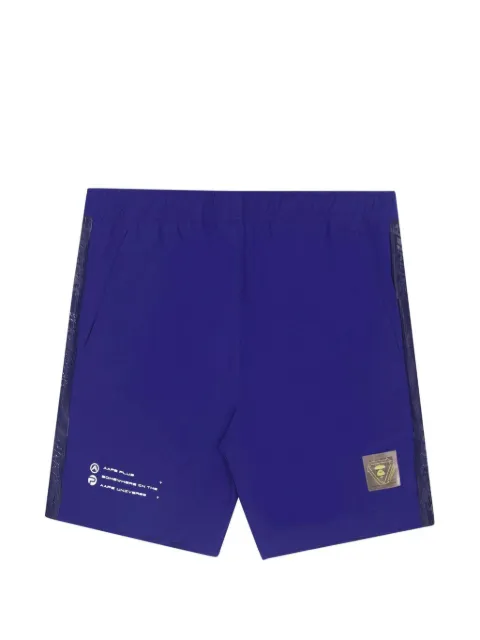 AAPE BY *A BATHING APE® Moonface logo-print shorts Purple AAPSPM6882XXI