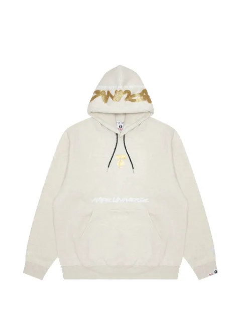 AAPE BY *A BATHING APE® Moonface printed hoodie Neutrals AAPSWMA329XAL