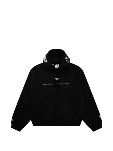 AAPE BY *A BATHING APE® Moonface logo-print hoodie Black AAPSWMB360XXN