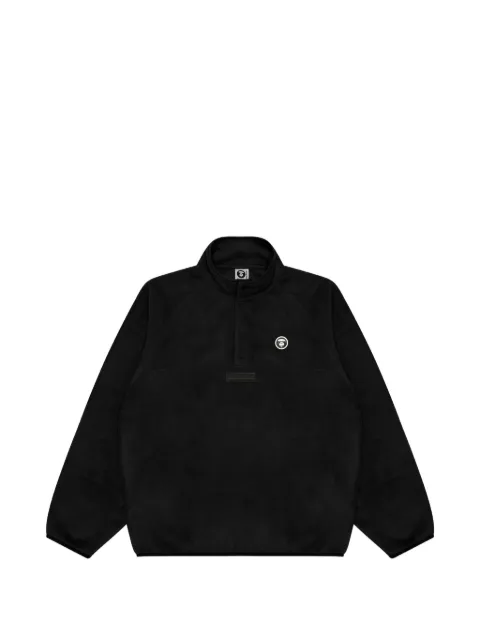 AAPE BY *A BATHING APE® Moonface logo-patch sweater Black AAPSWMB322XXN
