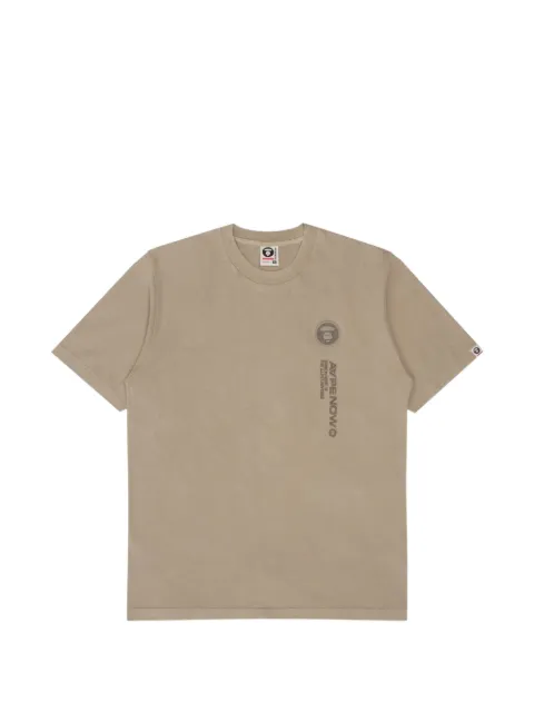 AAPE BY *A BATHING APE® Moonface patch embroidered T-shirt Neutrals AAPTEM1247XXK