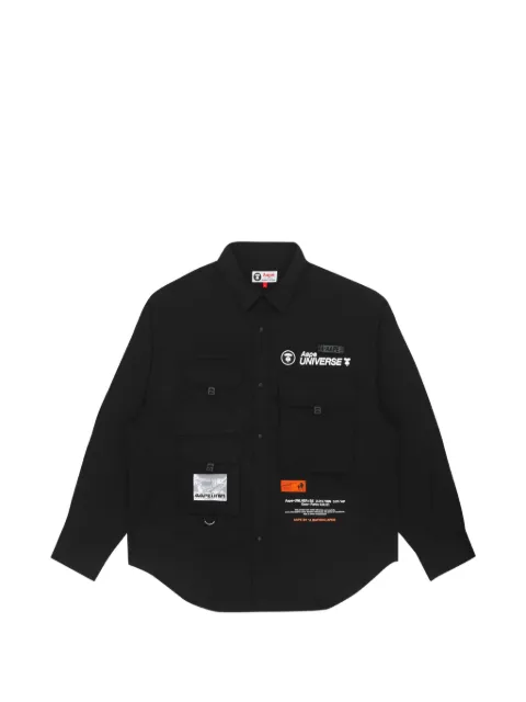AAPE BY *A BATHING APE® multi-pocket overshirt Black AAPSTM8397XXI