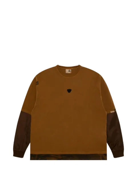 AAPE BY *A BATHING APE® Moonface logo T-shirt Brown AAPLTM1735XXP