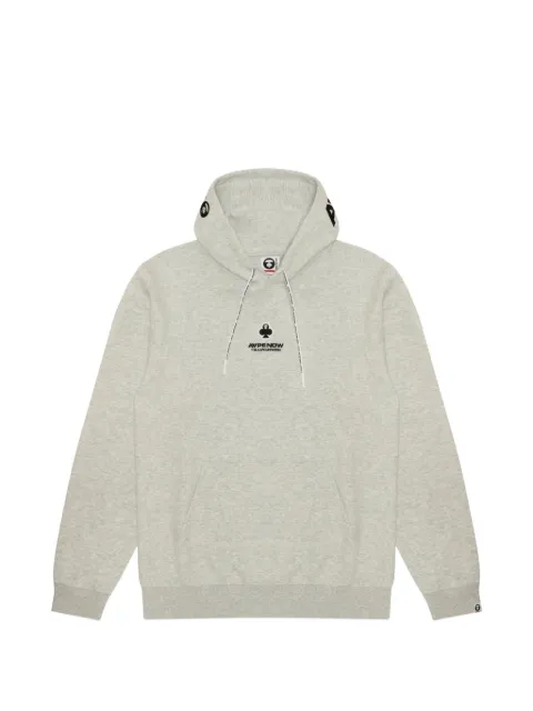 AAPE BY *A BATHING APE® AAPE NOW logo-print hoodie Grey AAPSWMB323XAN