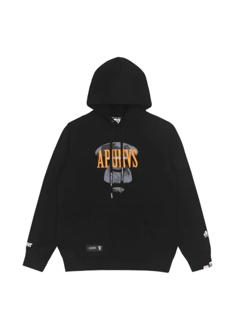 AAPE BY *A BATHING APE® Moonface-detail hoodie Black AAPSWM3822XXH