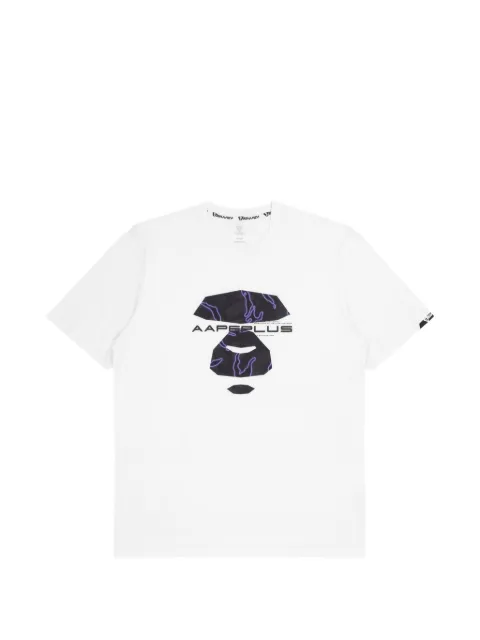 AAPE BY *A BATHING APE® Moonface-print T-shirt White AAPTEM0980XXI