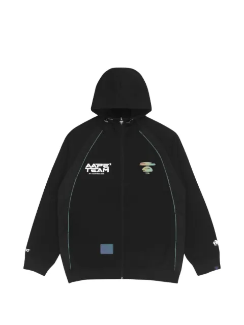 AAPE BY *A BATHING APE® Moonface raglan hoodie Black AAPSWM3877XXI