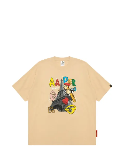 AAPE BY *A BATHING APE® AAPER graphic-print T-shirt Neutrals AAPTEM1613XXO