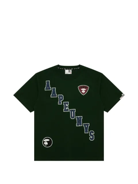AAPE BY *A BATHING APE® Moonface logo-print T-shirt Green AAPTEM1548XXN