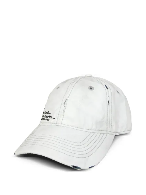 AAPE BY *A BATHING APE® distressed logo-embroidered cap White AAPCPM5346XXP