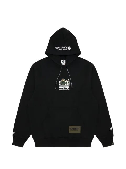 AAPE BY *A BATHING APE® logo-print hoodie Black AAPSWMA343XXL