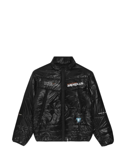 AAPE BY *A BATHING APE® AAPE-Plus quilted logo-print jacket Black AAPJKM7491XXH