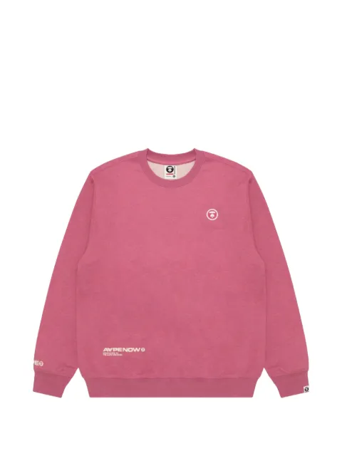 AAPE BY *A BATHING APE® Moonface logo-patch sweatshirt Pink AAPSWMC348XAP