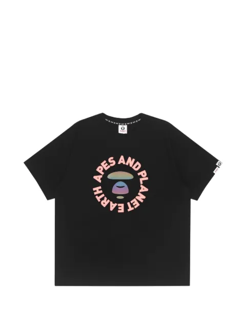 AAPE BY *A BATHING APE® Moonface-print T-shirt Black AAPTEW0997XXI
