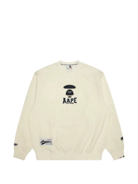 AAPE BY *A BATHING APE® Moonface logo sweater Black AAPSWMB385XXN