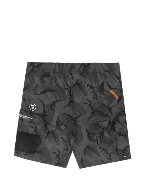 AAPE BY *A BATHING APE® Moonface-patch cargo shorts Grey AAPSPM6851XAI