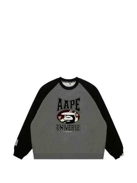 AAPE BY *A BATHING APE® Moonface-detail sweatshirt Grey AAPSWMB366XXN