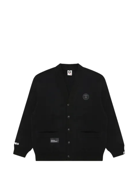 AAPE BY *A BATHING APE® Moonface-patch cardigan Black AAPSWMA317XXL