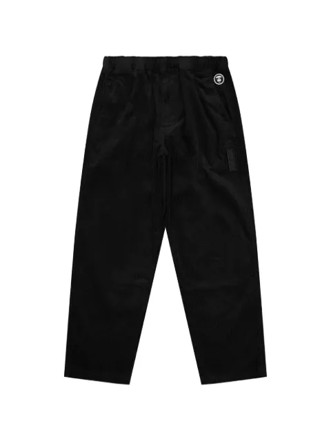 AAPE BY *A BATHING APE® Moonface-patch trousers Black AAPPTMB620XXN