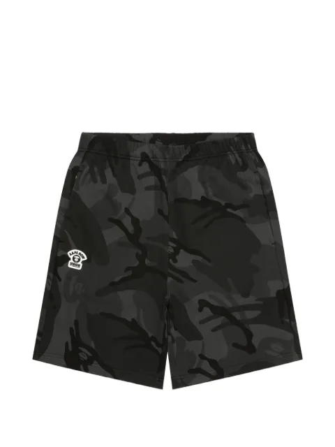 AAPE BY *A BATHING APE® Moonface camouflage-print shorts Black AAPSPMC601XBO