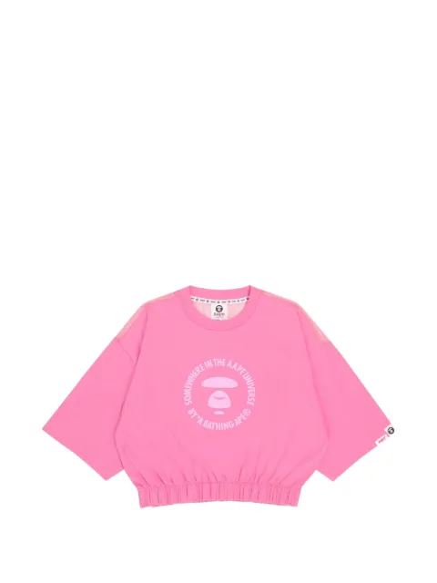 AAPE BY *A BATHING APE® elasticated-waist T-shirt Pink AAPTEW0964XXI