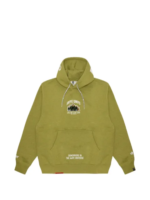 AAPE BY *A BATHING APE® logo-print hoodie Green AAPSWMB378XBN