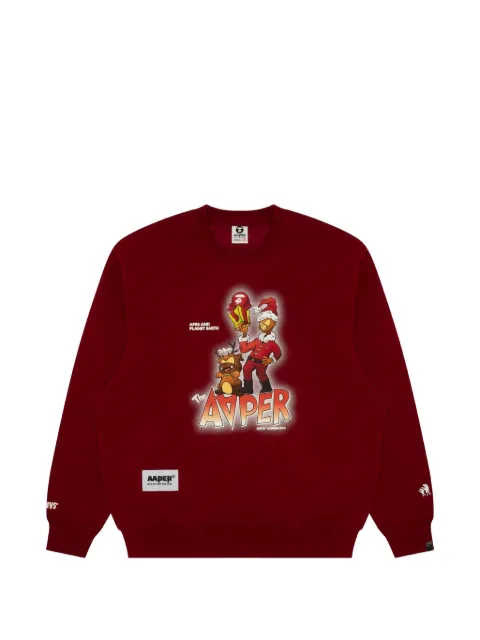 AAPE BY *A BATHING APE® graphic-print sweatshirt Red AAPSWMB380XXN