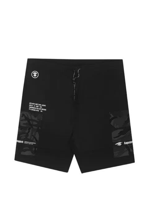 AAPE BY *A BATHING APE® Moonface printed cargo shorts Black AAPSPM6864XXI