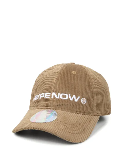 AAPE BY *A BATHING APE® Moonface corduroy cap Neutrals AAPCPM5134XBJ