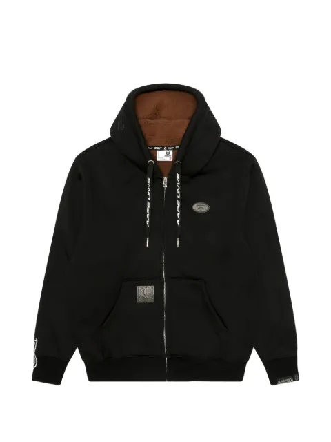 AAPE BY *A BATHING APE® Moonface logo-patch hoodie Black AAPSWMB346XXN