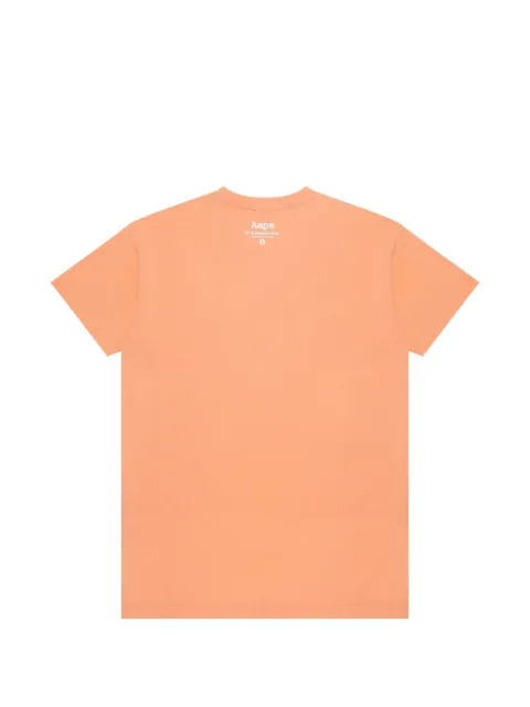 AAPE BY *A BATHING APE® Moonface logo-print T-shirt Orange AAPTNW0996XXI