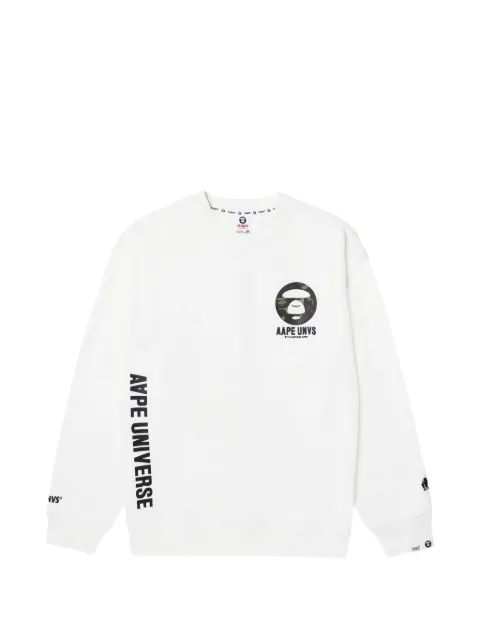AAPE BY *A BATHING APE® Moonface graphic sweatshirt White AAPSWMA324XXL