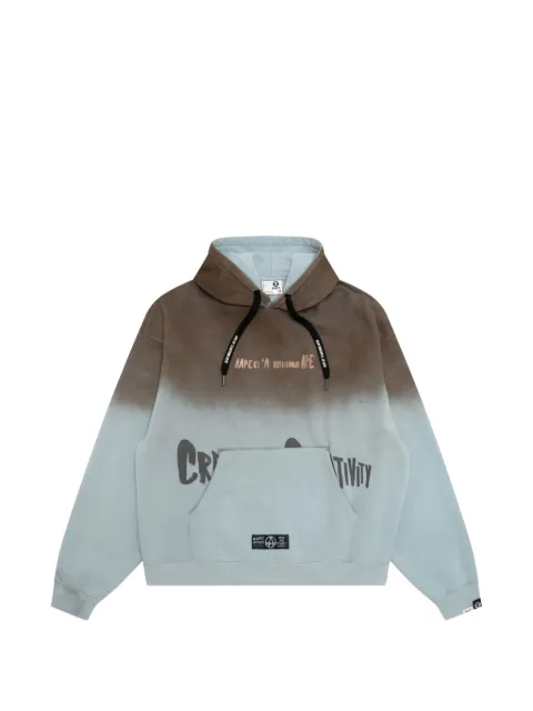 AAPE BY *A BATHING APE® logo-print hoodie Blue AAPSWMC389XXP