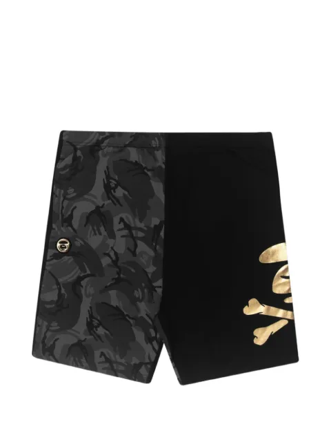 AAPE BY *A BATHING APE® Moonface camouflage-print shorts Black AAPSPM6741XXG