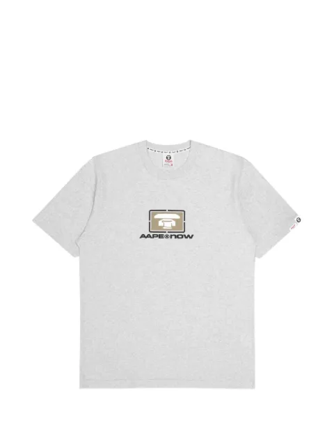 AAPE BY *A BATHING APE® Moonface graphic T-shirt Grey AAPTEM1009XAJ