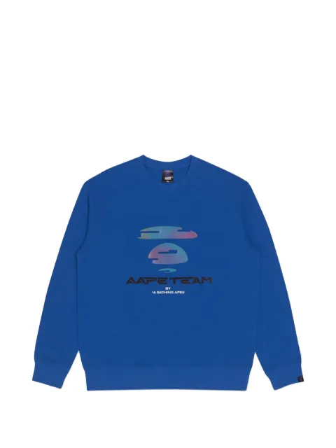 AAPE BY *A BATHING APE® Moonface gradient graphic sweatshirt Blue AAPSWM3930XXJ