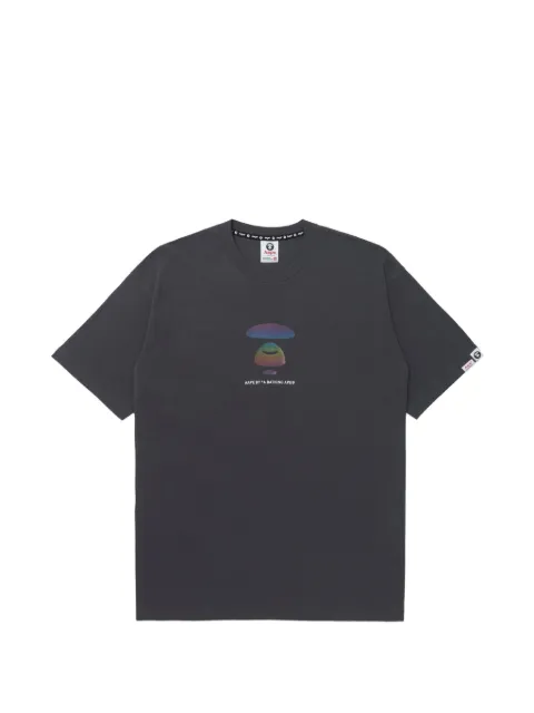 AAPE BY *A BATHING APE® Moonface hologram-print T-shirt Grey AAPTEM1281XXK