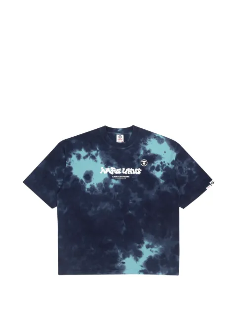 AAPE BY *A BATHING APE® Moonface tie-dye T-shirt Black AAPTEM0871XXI