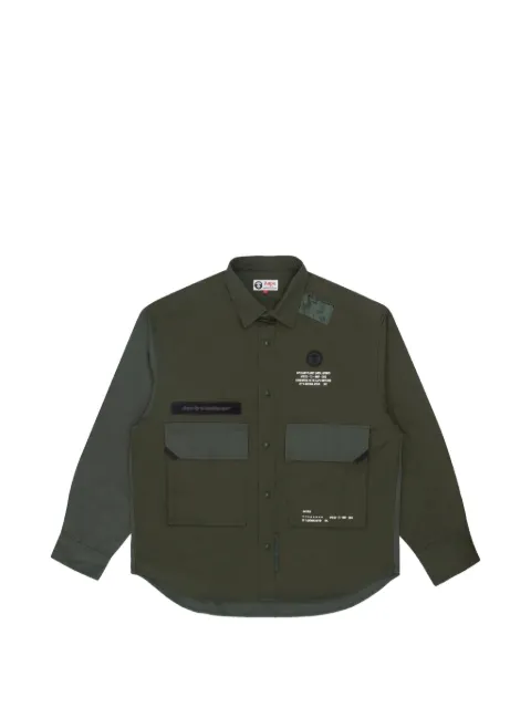 AAPE BY *A BATHING APE® Moonface long-sleeve shirt Green AAPSTM8387XXH