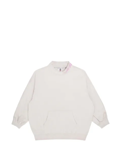 AAPE BY *A BATHING APE® logo-embossed pouch-pocket sweatshirt Neutrals AAPSWW3846XAH
