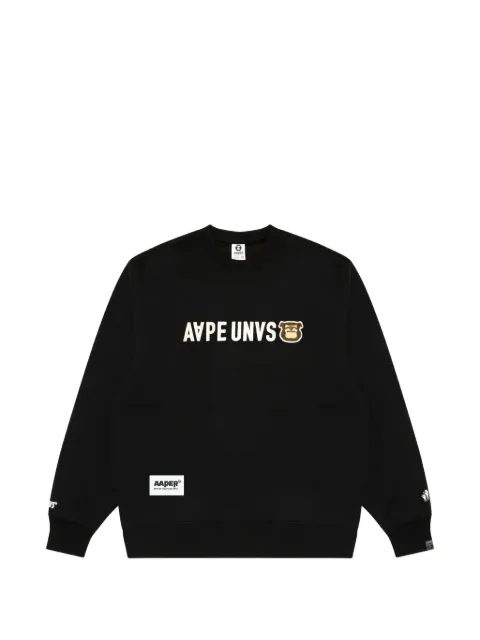 AAPE BY *A BATHING APE® AAPER logo-embroidered sweater Black AAPSWMB379XXN